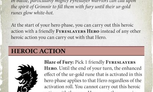 Adelanto de reglas del nuevo tomo de Fyreslayers