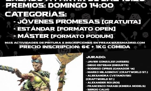 Armies on Parade y otras categorías de concurso de pintura de las Freak Wars 2019